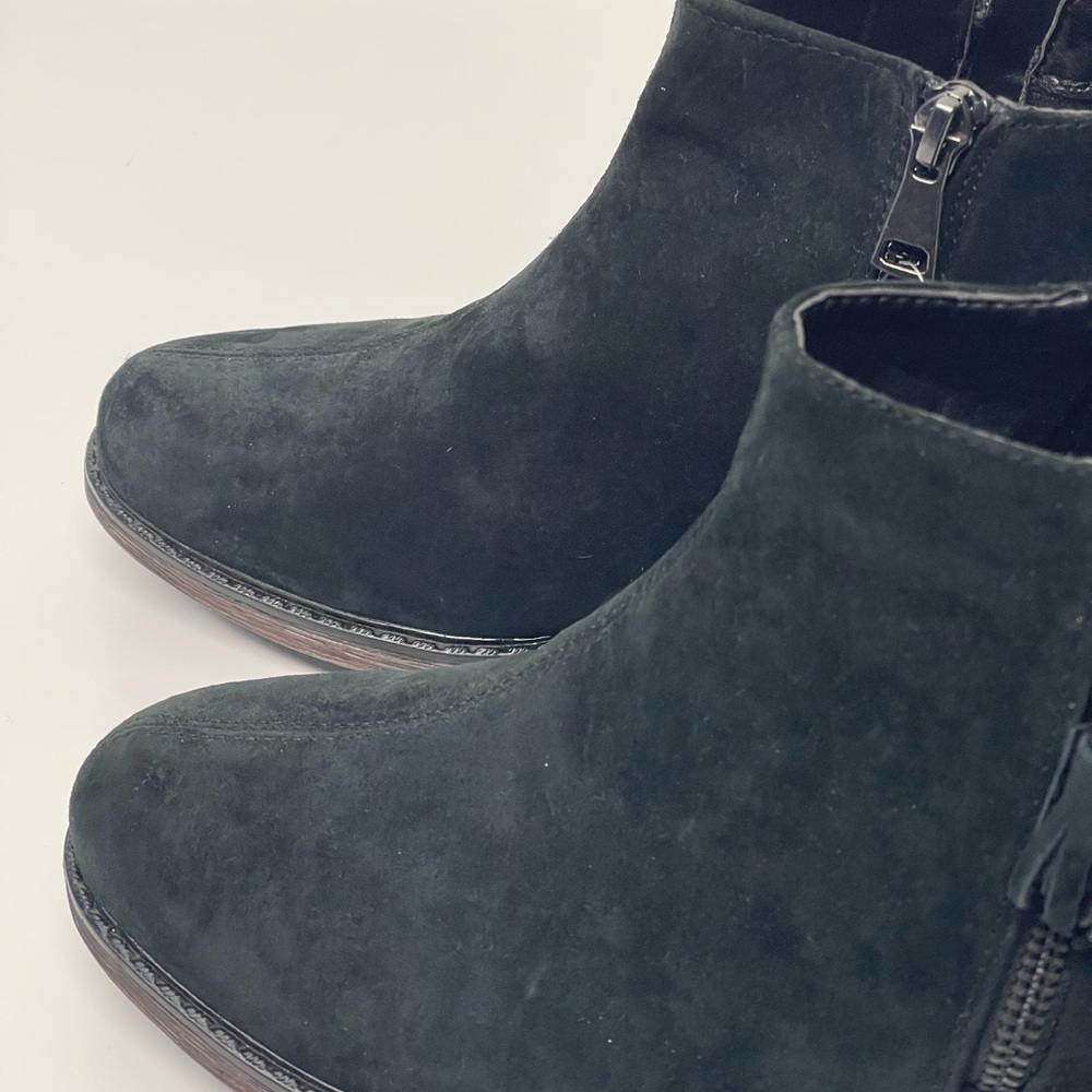 Propet Rebel Black Suede Tassel Double Zip Ankle Boots Womens Size 7 NEW w/o Box - Picture 7 of 10